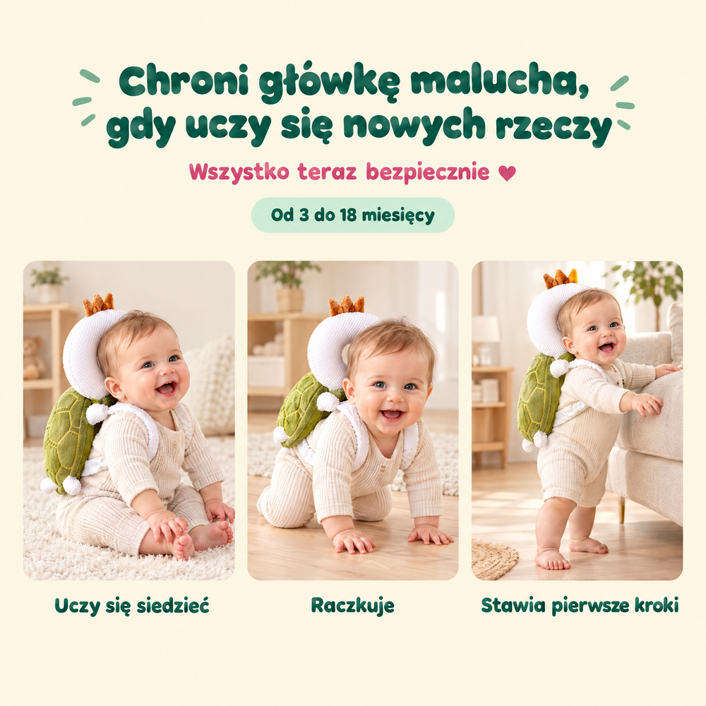 Otulki - chroni główkę malucha od 3 do 18 miesięcy